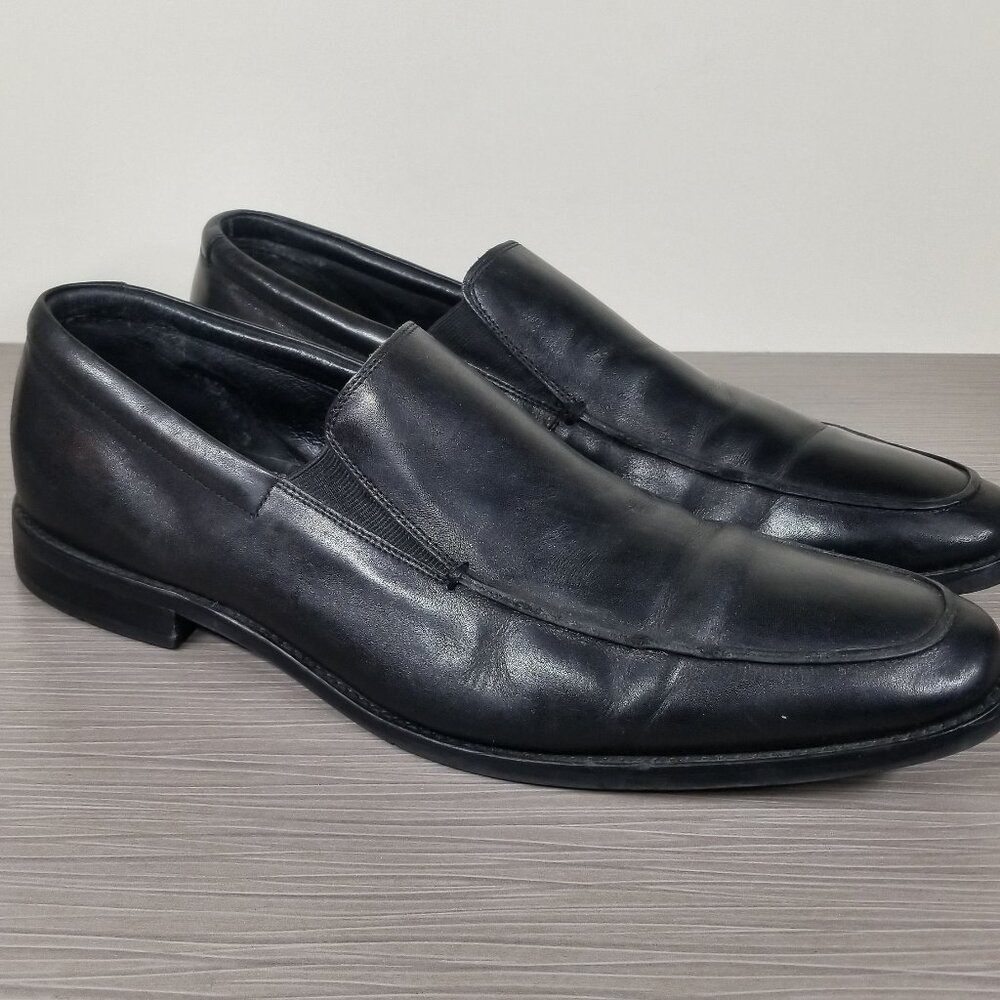 Gordon Rush Julian Slip-On Loafers, Black Leather, Mens Size 11 M